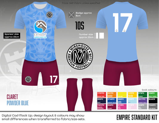 Mirehouse afc - Outfield Kit (Fabric A)