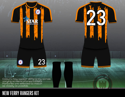 New Ferry Rangers - Star International home kit  U16 (orange)