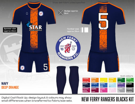 New Ferry Rangers - (Star) Outfield - Fabric B