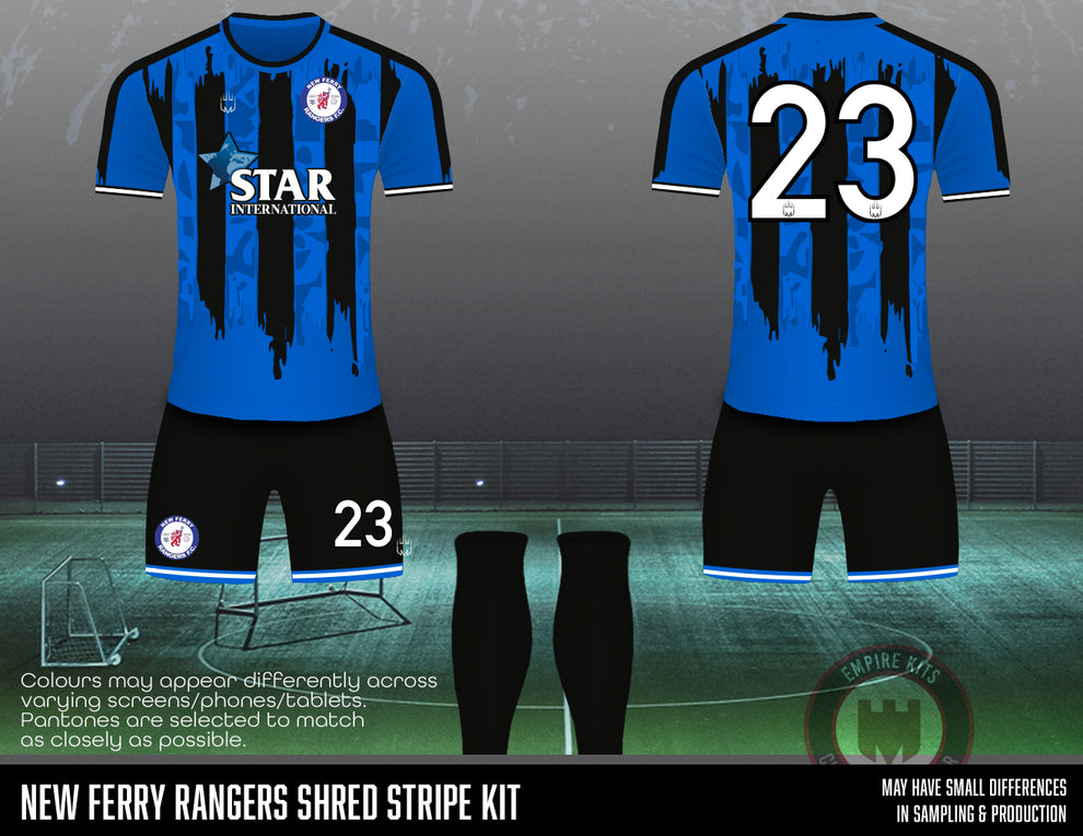 New Ferry Rangers - Star International home kit U16 (blue) - Fabric A ...