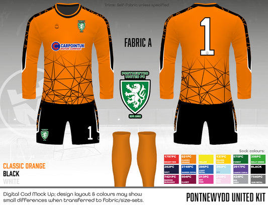 Pontnewydd United- REPLACEMENT GK KIT (Fabric A)