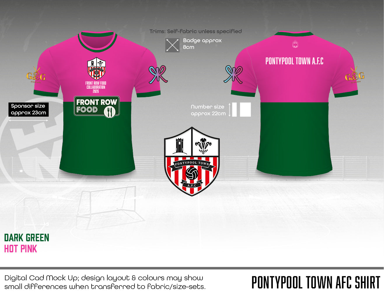 Pontypool Town AFC - Front Row Food Collaboration Shirt (Fabric A)