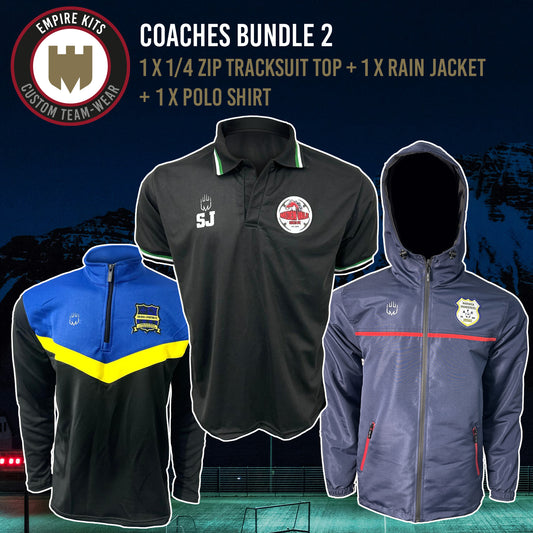 1/4 Zip Tracksuit Top + Rain Jacket + Polo Shirt