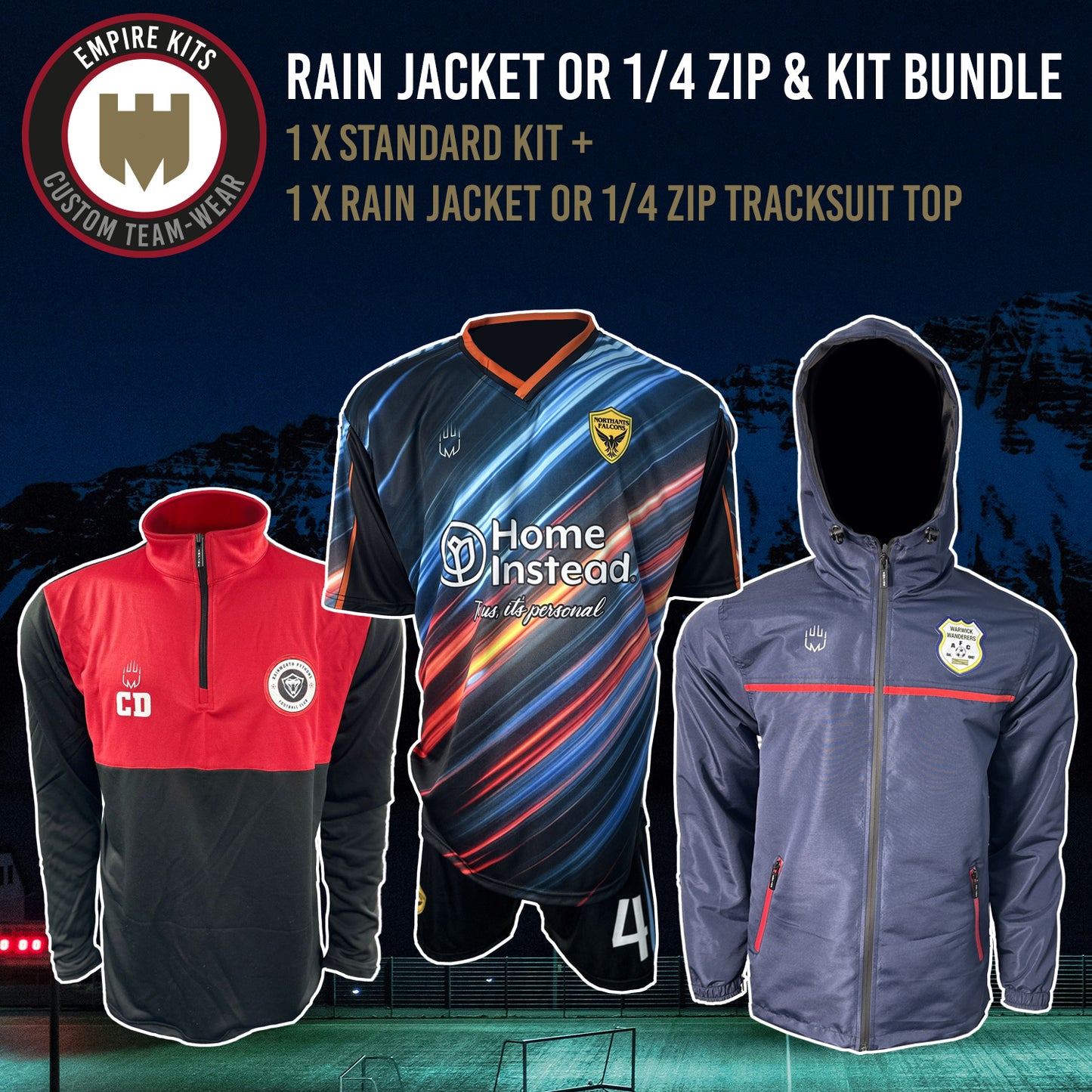 Rain Jacket or 1/4 Zip & Kit Bundle