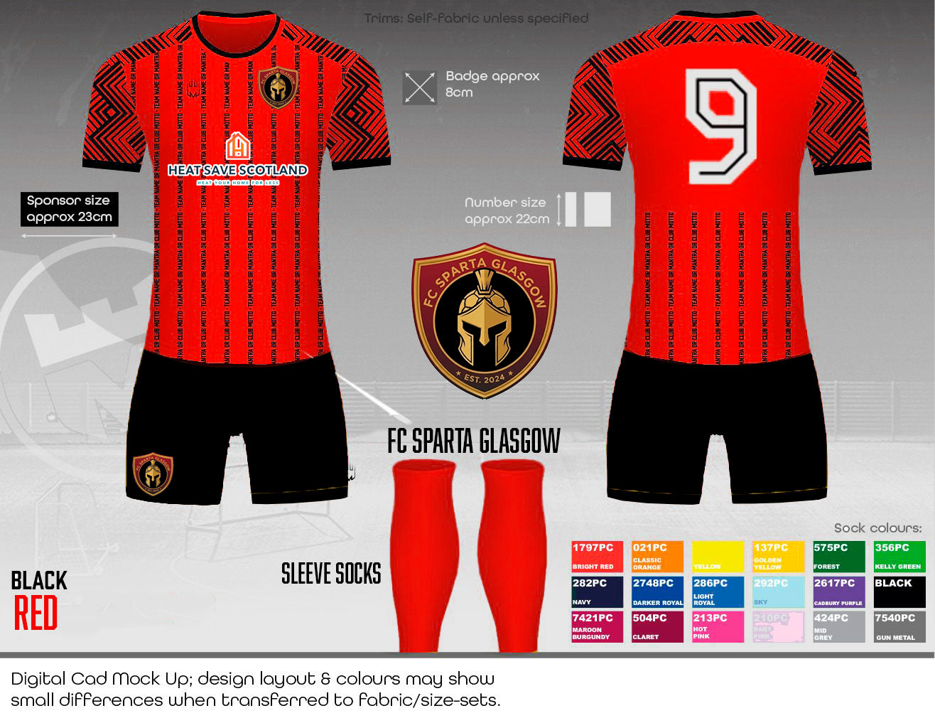 FC SPARTA GLASGOW - Home Kit (Fabric A)