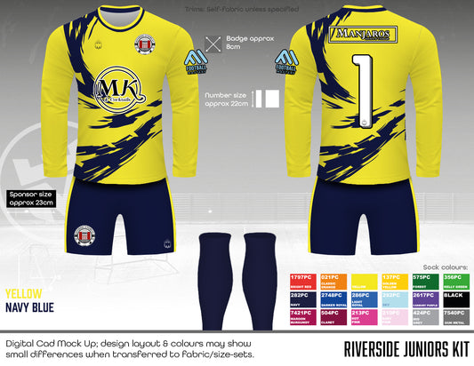 Riverside Juniors FC - GK Kit (yellow/navy blue)