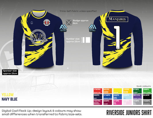 Riverside Juniors FC -  GK top (navy blue/yellow)