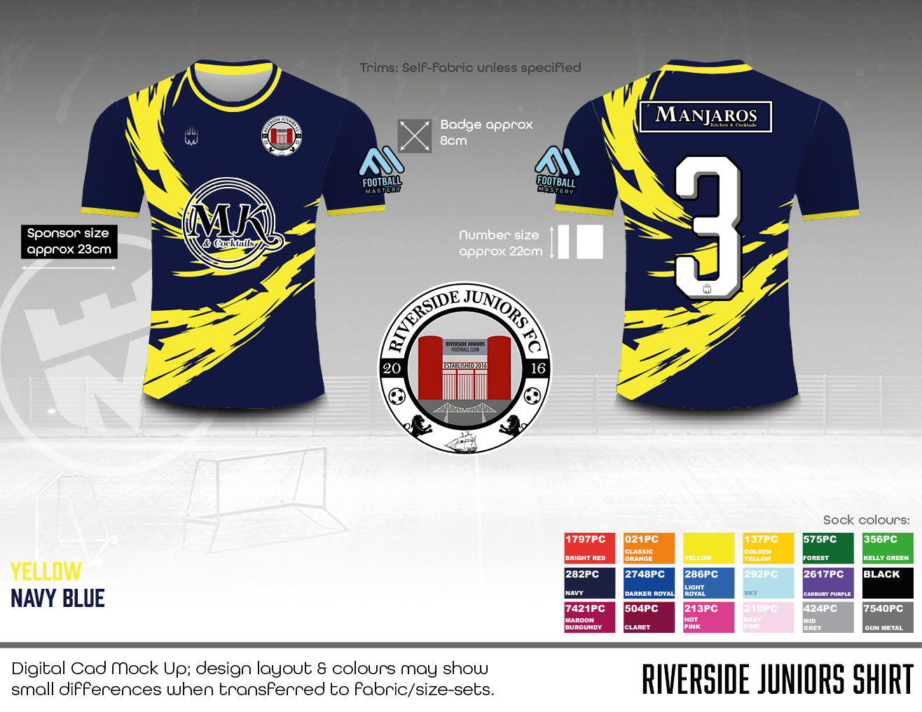 Riverside Juniors FC -  Jersey (navy blue) - Fabric A