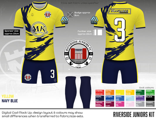 Riverside Juniors FC - Home Kit (yellow navy)