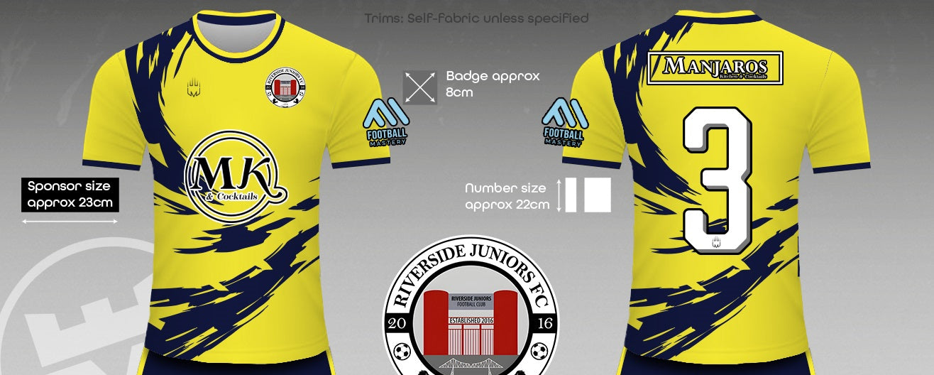 Riverside Juniors FC -  Jersey (yellow) - Fabric A