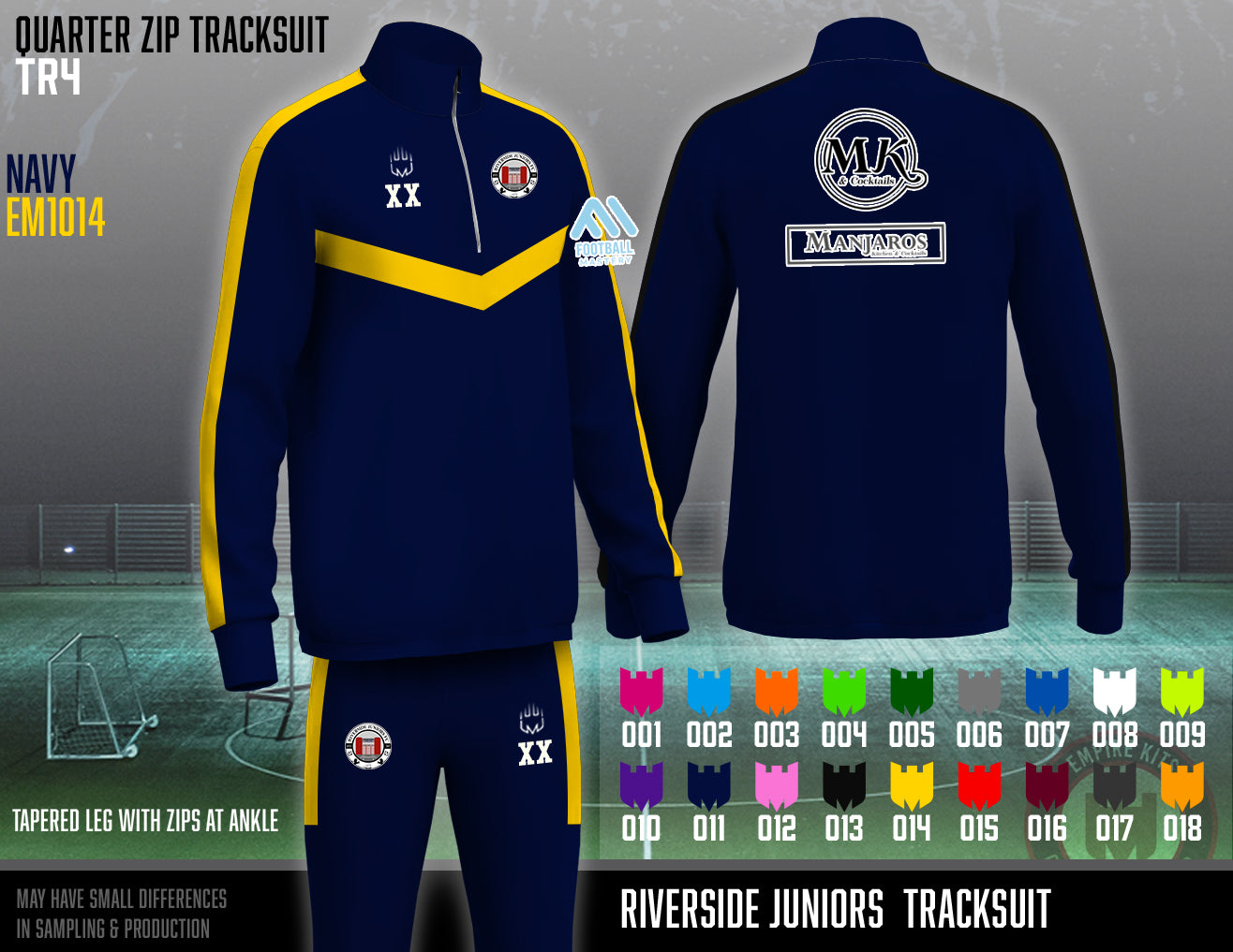 Riverside Juniors FC -  Quarter Zip Tracksuit