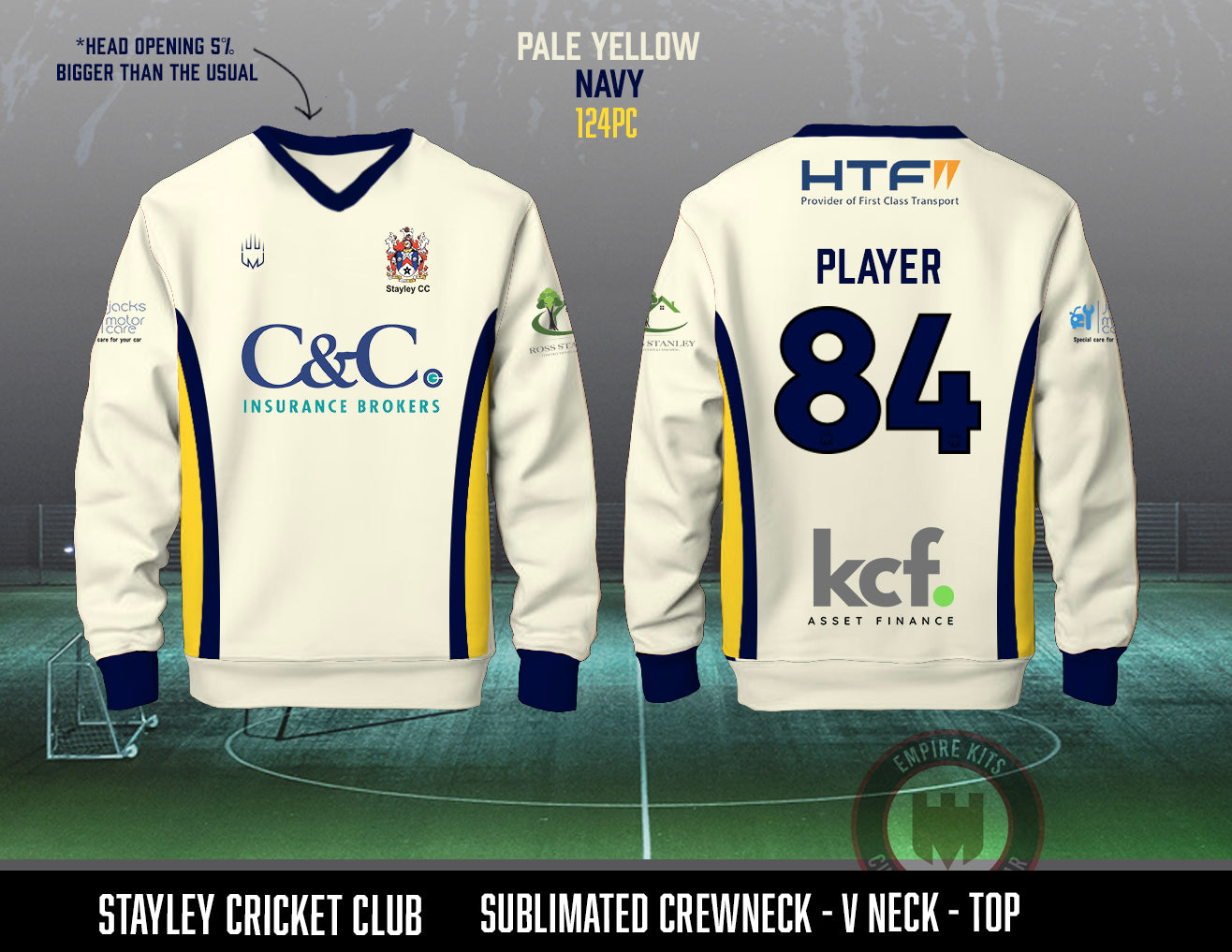 Stayley Cricket Club - Longsleeve V Neck Top