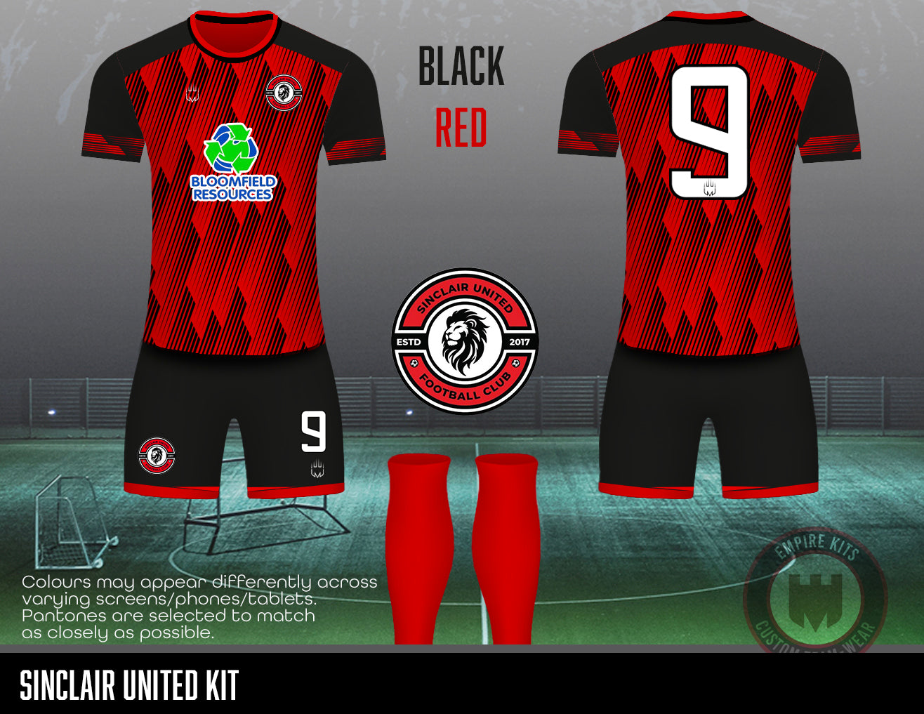 Sinclair United FC - Home Kit (U13 PUMAS -red)
