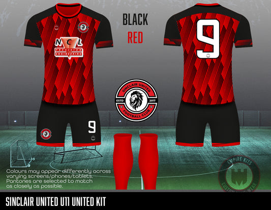 Sinclair United FC - Home Kit (U11 United -red)