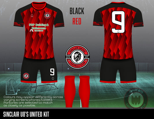 Sinclair United FC - Home Kit (U8's United -red)