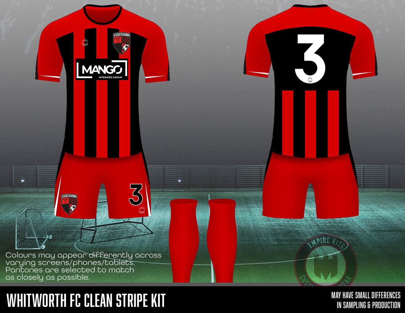 Whitworth FC -  Home Kit (MANGO) - Fabric A