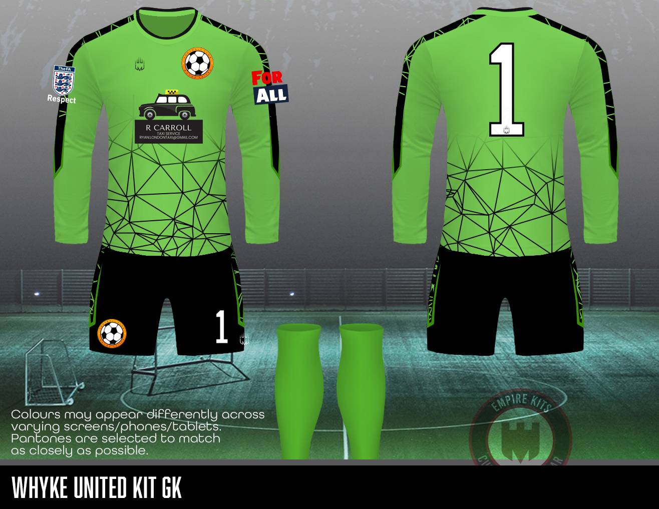 Whyke United - REPLACEMENT KIT (R CARROLL Sponsor)