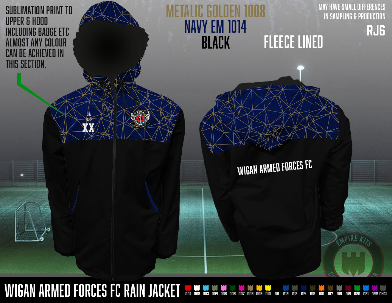 Wigan Armed Forces Fc - EMPTech Rain Jacket (fleece lined)