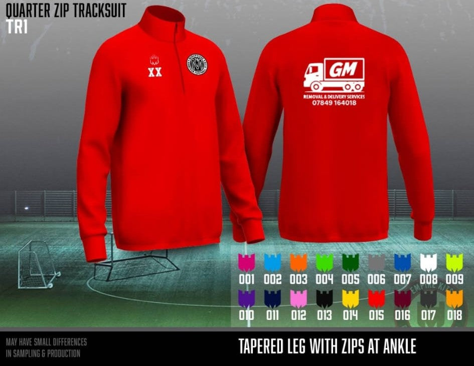 Mirehouse AFC - Red Quarter Zip Tracksuit Top (GM)