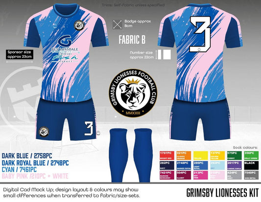 Grimsby Lionesses Outfield kit - Fabric B