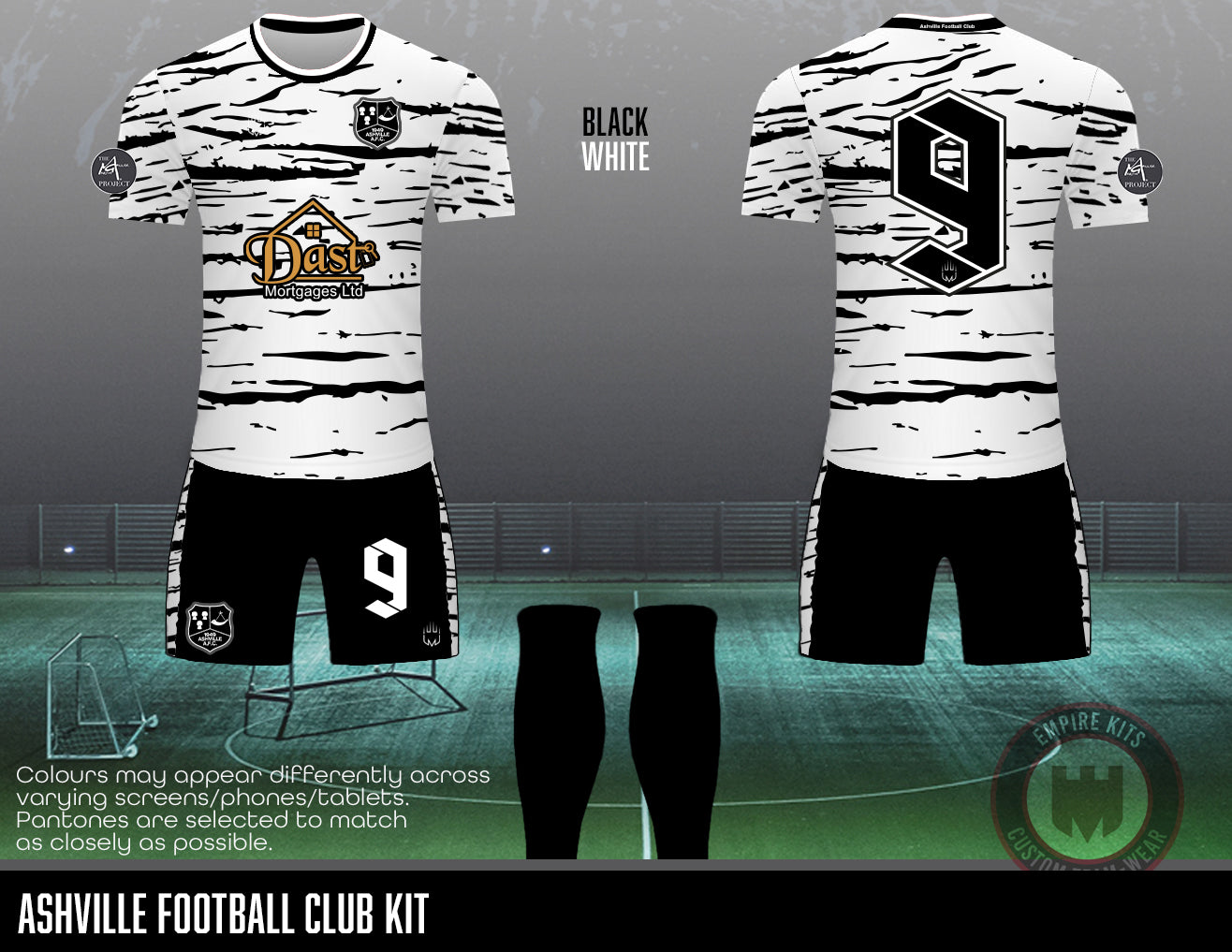 Ashville Juventus - u9s Home outfield (black and white)