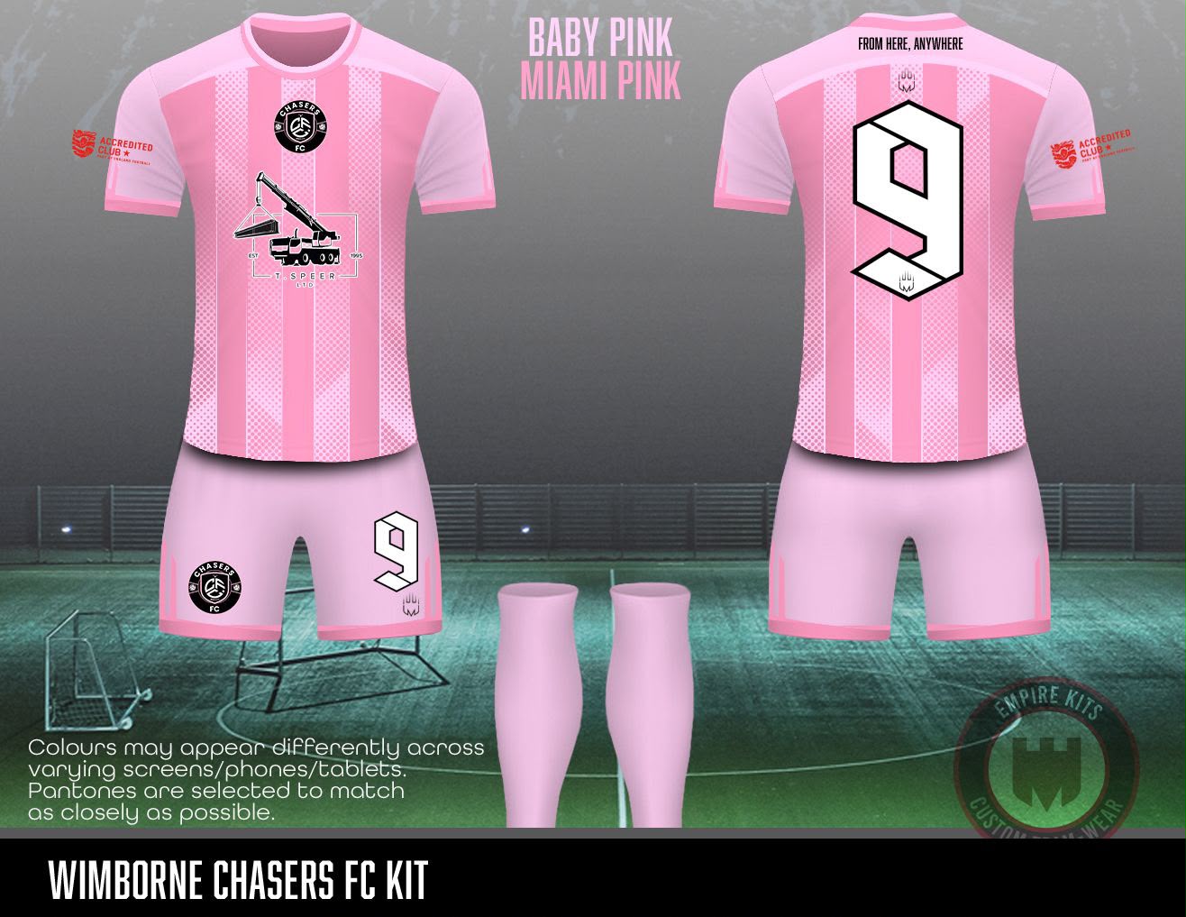 Chasers FC - Pink outfield 26/27 season - Fabric B