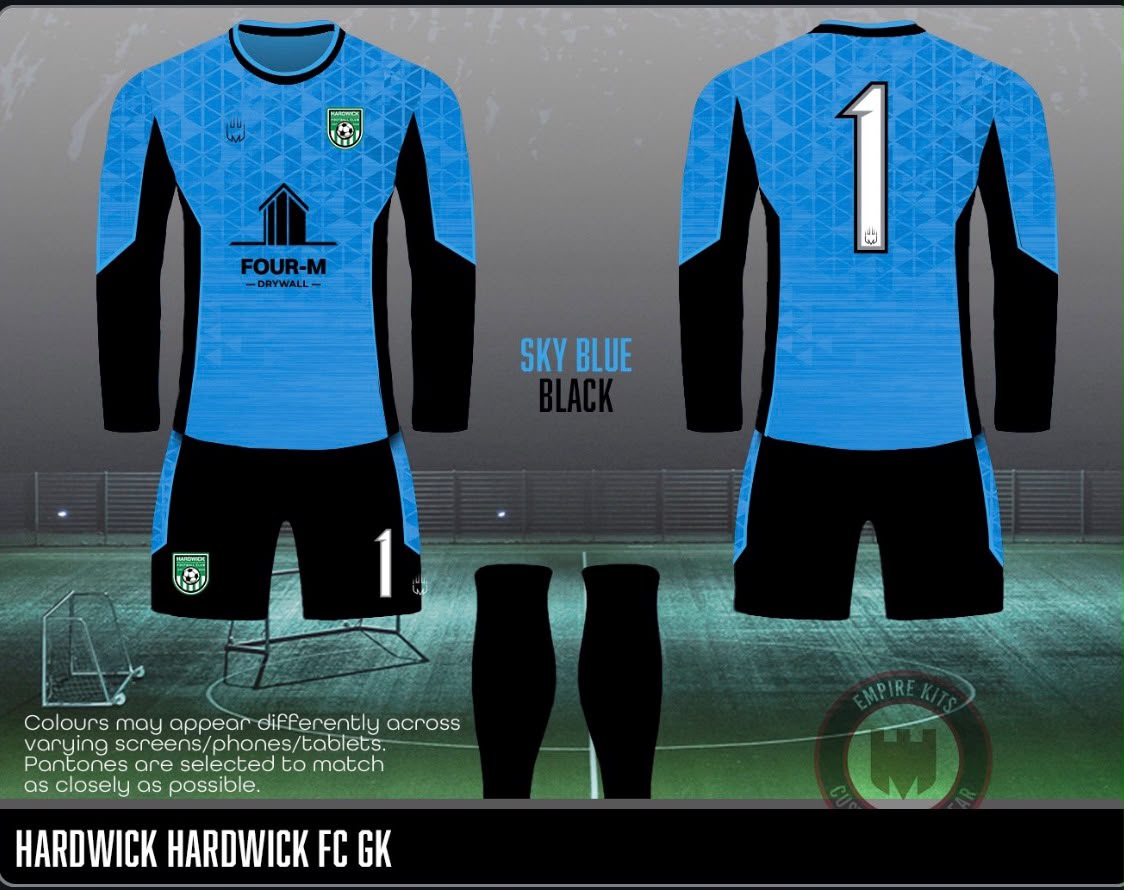 U7’s Hardwick FC GK kit - Fabric A