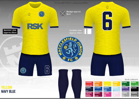 Macclesfield Juniors Fc Kit (Fabric A- RSK)