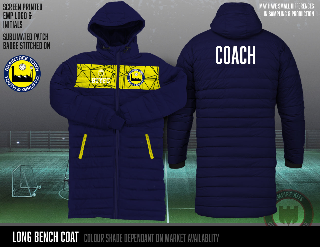 Braintree Youth FC -  Long Bench Coat