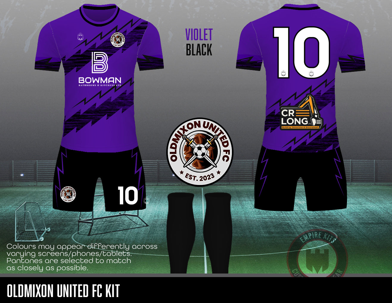 Oldmixon United FC Replacement outfield kit - Fabric A