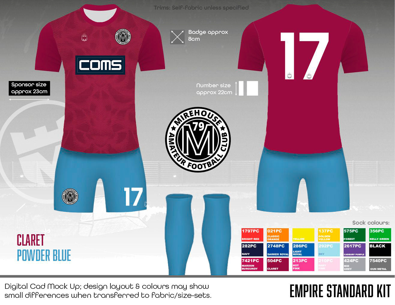 Mirehouse afc - Outfield Kit (Coms)(Fabric A)