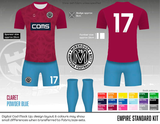 Mirehouse afc - Outfield Kit (Coms)(Fabric A)